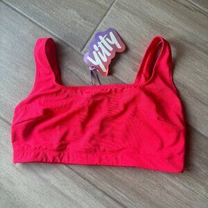 NWT Yitty Bright Pink Mesh Smoothing Midi Bralette Size 1X